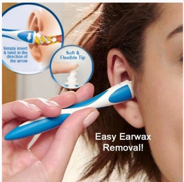 Ear cleaning tool, easy to clean, smart swab,Smart Soft Spiral Swab Easy Earwax Removal Ear Cleaner